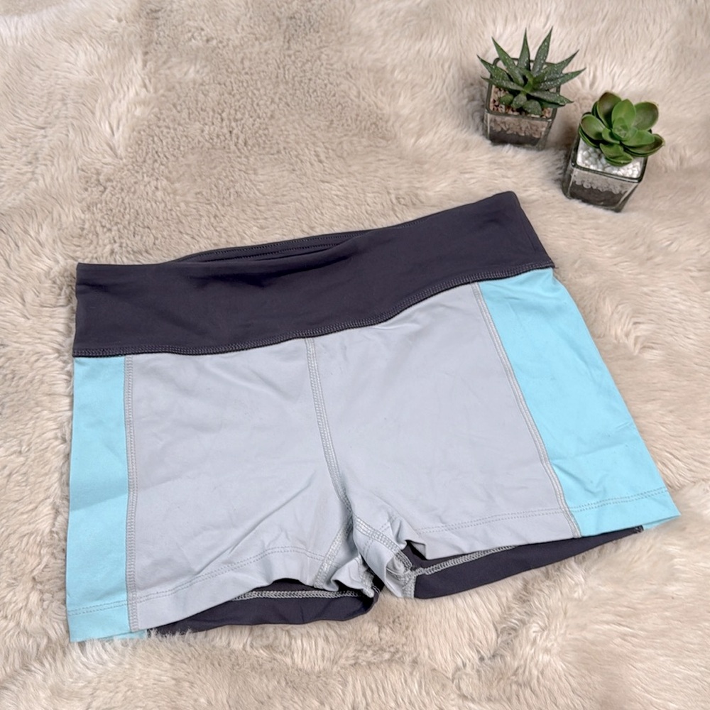 Forever 21 Shorts Mini Fitness Yoga Workout Running Medium Gray Blue